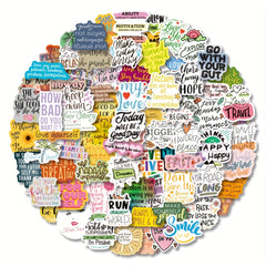 100pcs Inspirational Stickers Pack Vinyl Quote Affirmation Positive Stickers