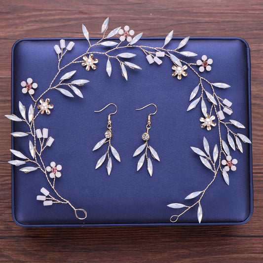 Wedding Hair Accessories Flowers Pearls Bridal Jewelry Headdress