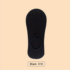 10 Pairs Soft Lightweight Boat Socks Women's Stockings