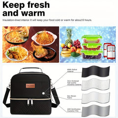 Insulated BALCRAZY Lunch Bag Cooler with Front Pocket