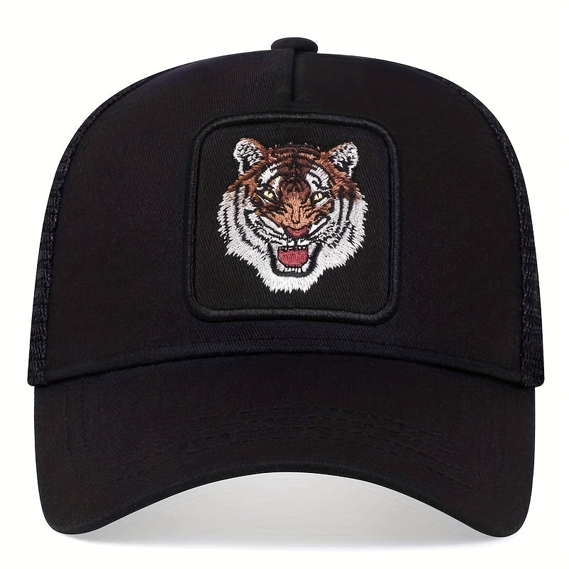 Men's Tiger Embroidery Baseball Cap Adjustable Casual Hat
