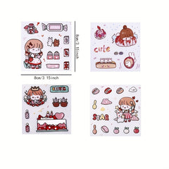 25 Animal Stickers Waterproof Bear Rabbit Decorative Stickers