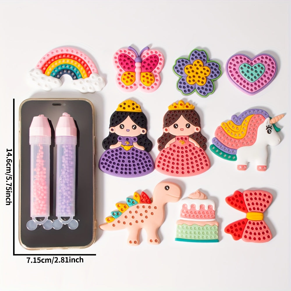 Kids DIY Bead Painting Kit - Fridge Magnet Art