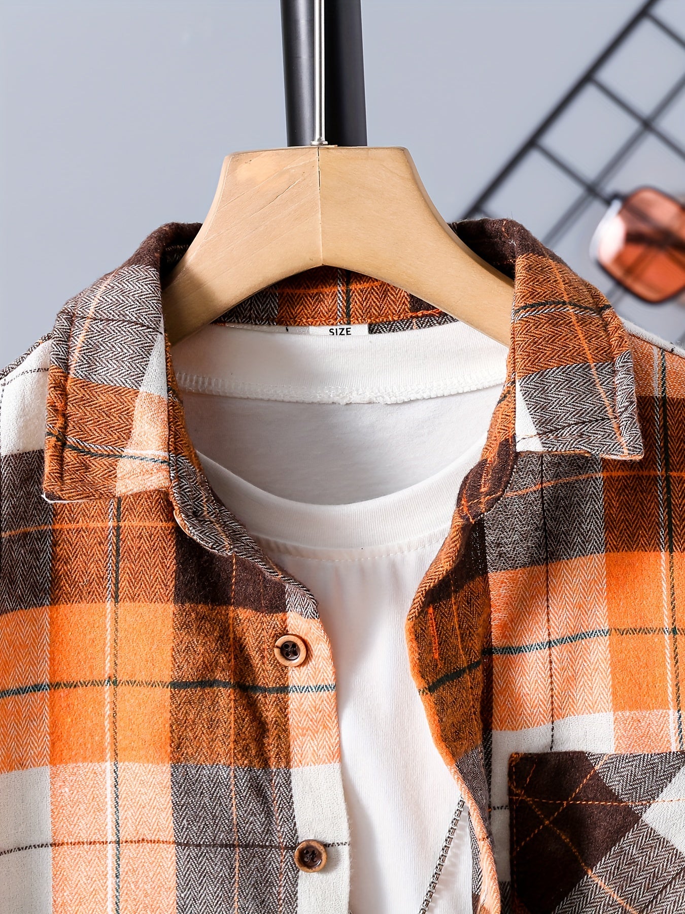 Toddler Boys Plaid Lapel Shirts Long Sleeve Button Down Tops Spring Fall Outwear