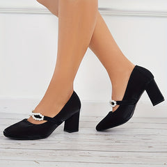 Women's Block Heel Mary Jane High Heels