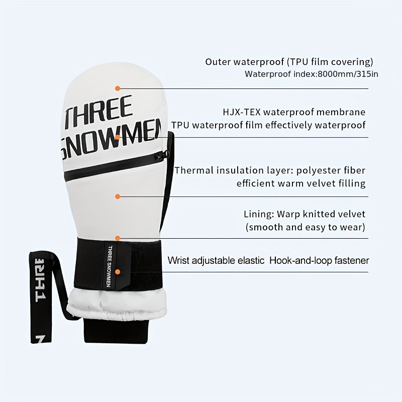 Winter Windproof Waterproof Gloves with Screen Touchable