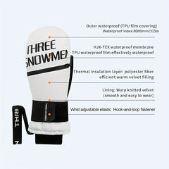 Winter Windproof Waterproof Gloves with Screen Touchable