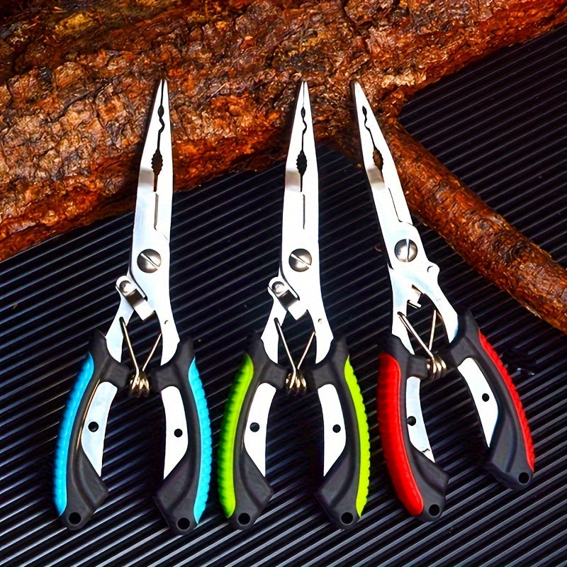Stainless Steel Fishing Pliers with Non-slip Handle and Line Cutter