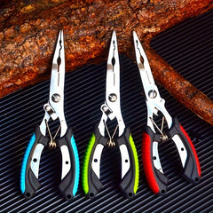 Stainless Steel Fishing Pliers with Non-slip Handle and Line Cutter