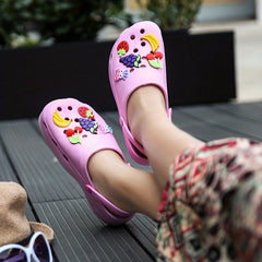 Women's Fruit Platform Clogs Chunky Heel Anti-skid Shoes