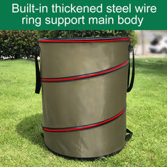 Large Outdoor Garbage Cans Garden Portable Garbage Cans Leaves Bin Bag