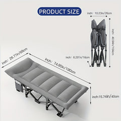 SUOLE Outdoor Foldable Bed Double layer Cotton Camping Bed