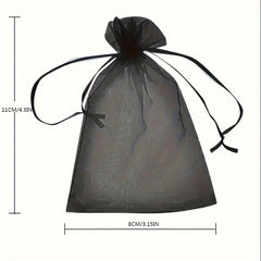 100pcs Solid Organza Gift Bag 7x9cm For Jewelry Candy