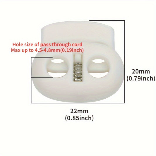 15pcs Round Plastic Drawstring Stopper for Bags and Clothing Elastic Shoelace