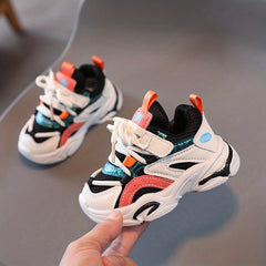 Boys Lace Up Sneakers Lightweight Anti-Slip Outdoor Shoes