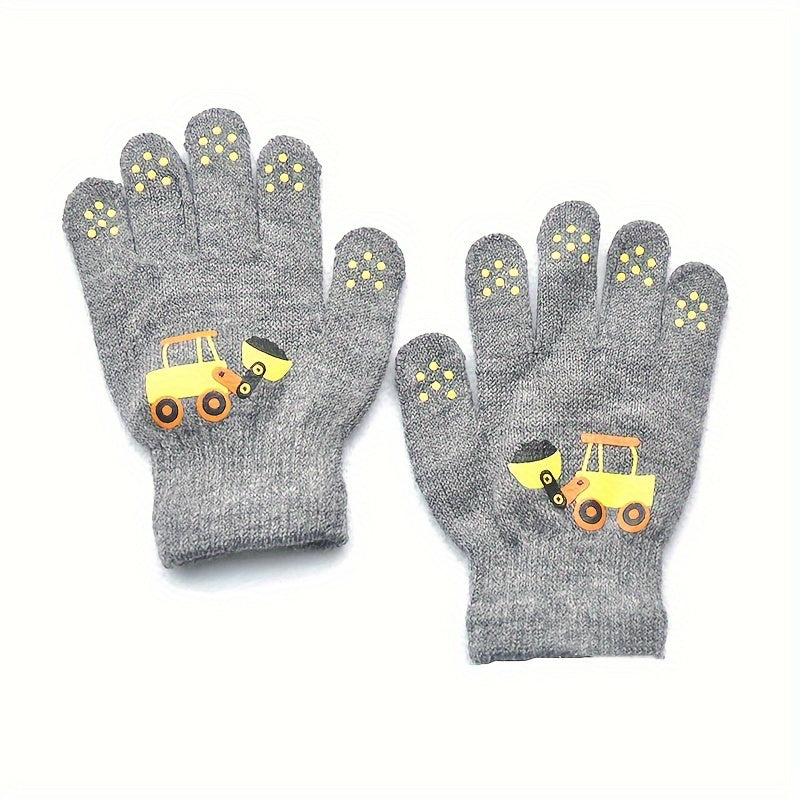 Kids Magic Elastic Gloves, Winter Warm Knitted Glove