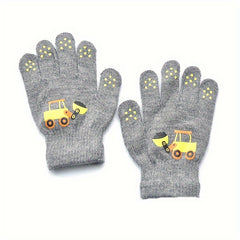 Kids Magic Elastic Gloves, Winter Warm Knitted Glove