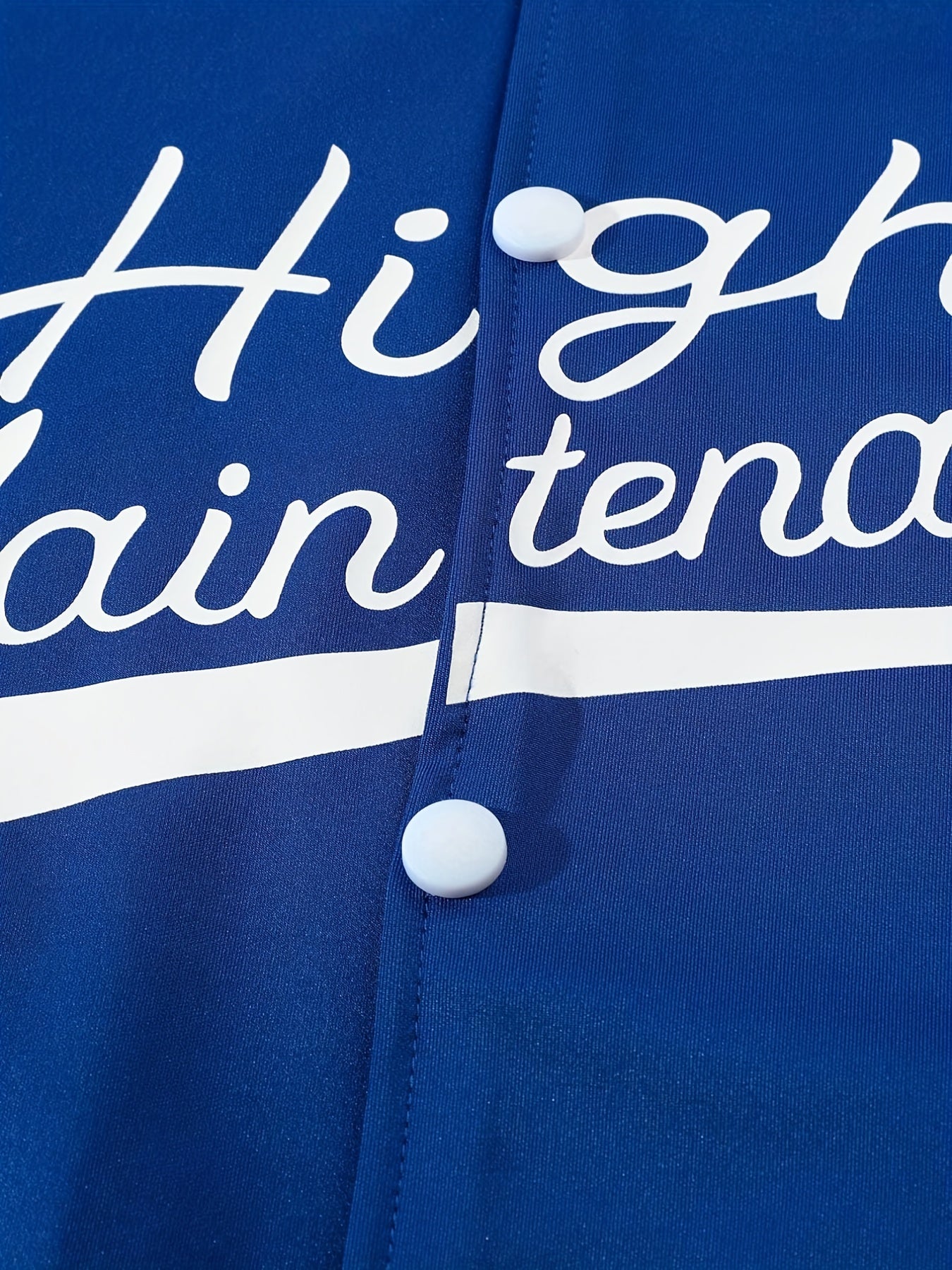 High Maintenance Varsity Jacket Men's Casual Solid Button Up Jacket