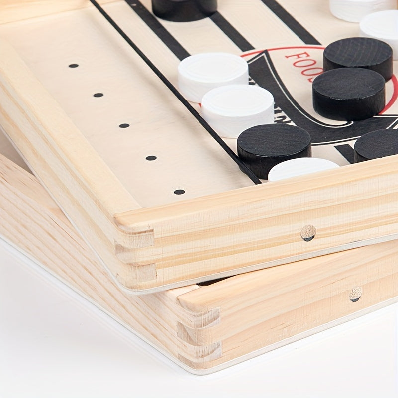 Wooden Slingshot Hockey Game for Kids and Families - Birthday Gift