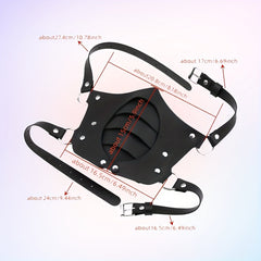 Halloween Faux Leather Masquerade Mask with Rivets