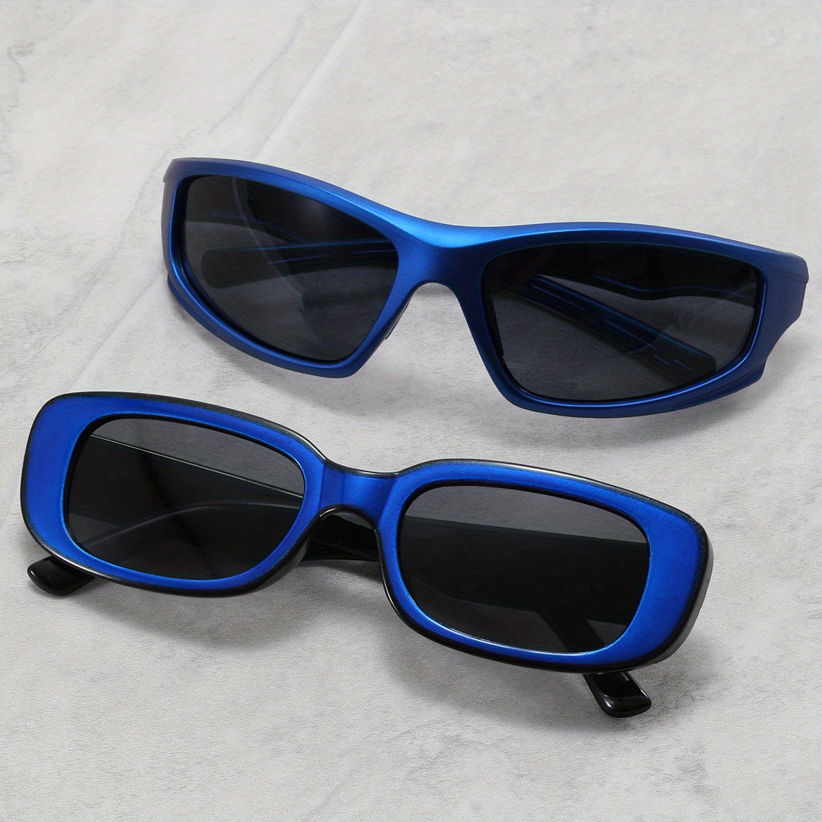 2 Pairs Men's UV Resistant Sunglasses for Outdoors Sports Driving