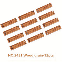 12 Wood Grain Building Blocks 1x4 ABS Bricks Table Chair Stair Decor Toy Set