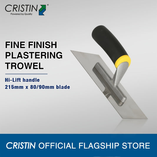 1pc Fine Finish Plastering Trowel Hi Lift Handle Blade 215mm X 80 90mm