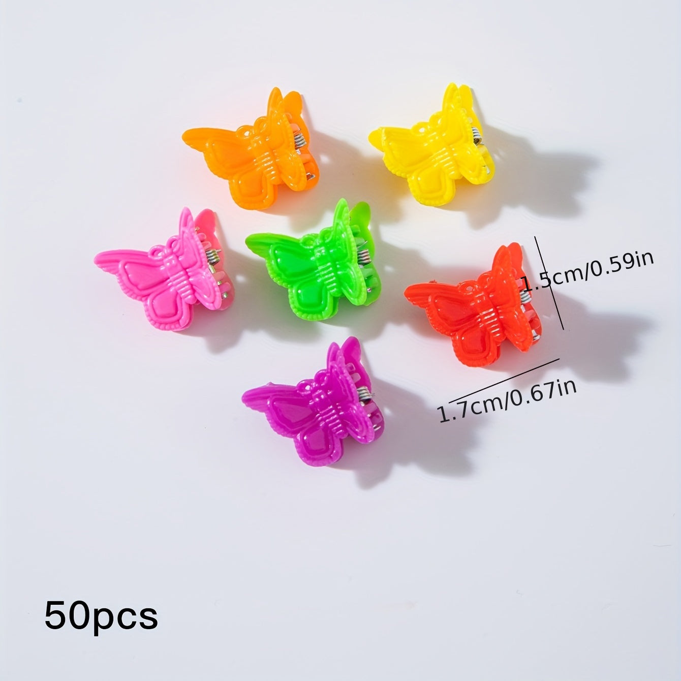 50PCS Butterfly Hair Clips Mini Hair Claw Hair Accessories Girls Women