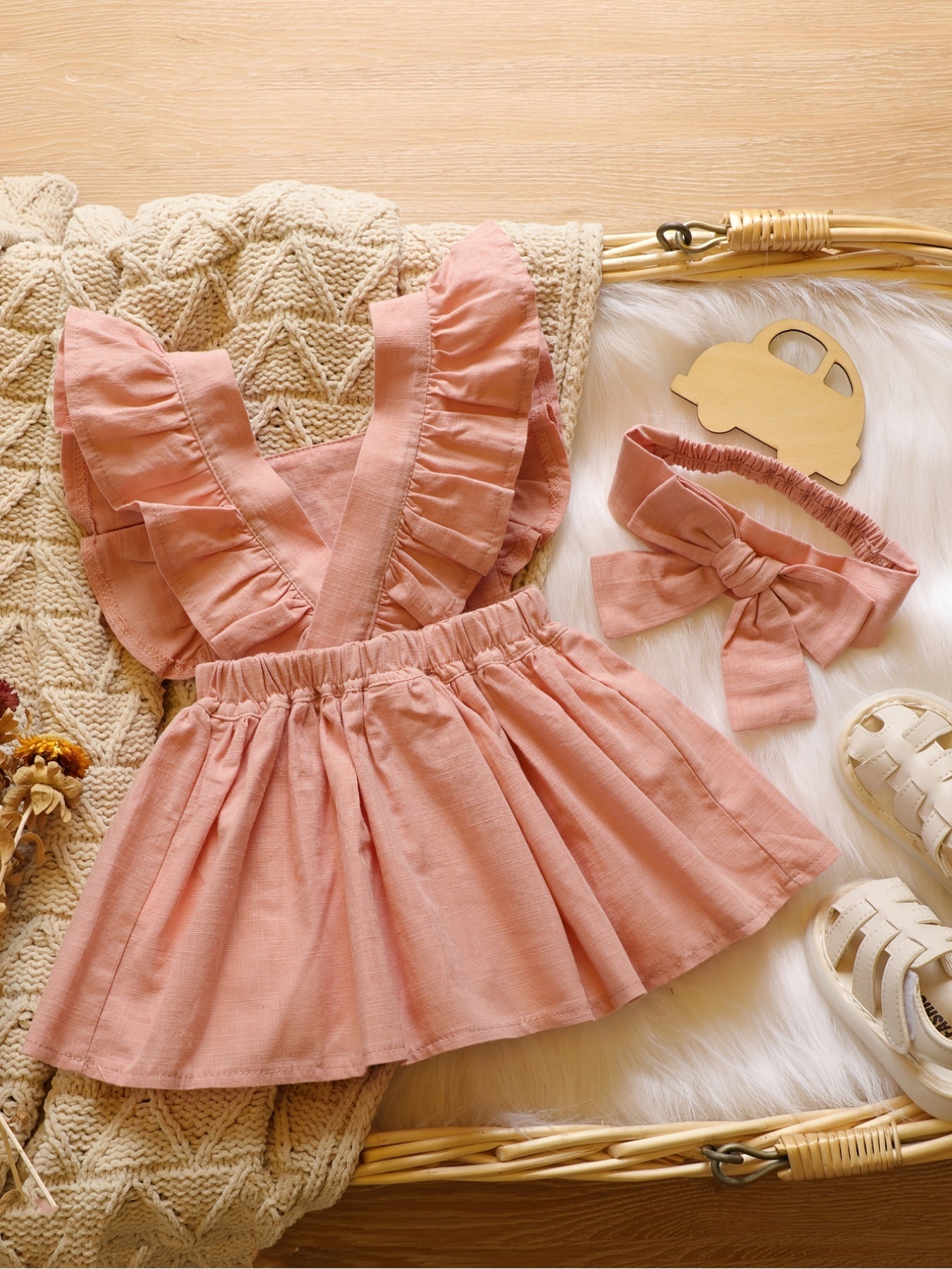 Floral Embroidery Baby Girl Dress Set