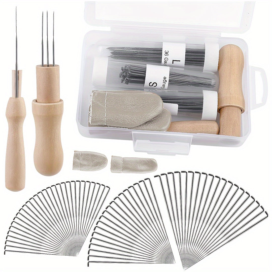 74pcs Wool Felting Needles Tools Needle Felting Supplies