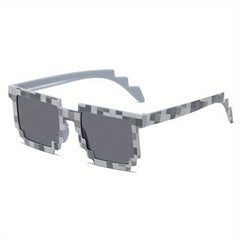 Gamer Robot UV Protection Sunglasses Cosplay Pixel Mosaic Sun Glasses
