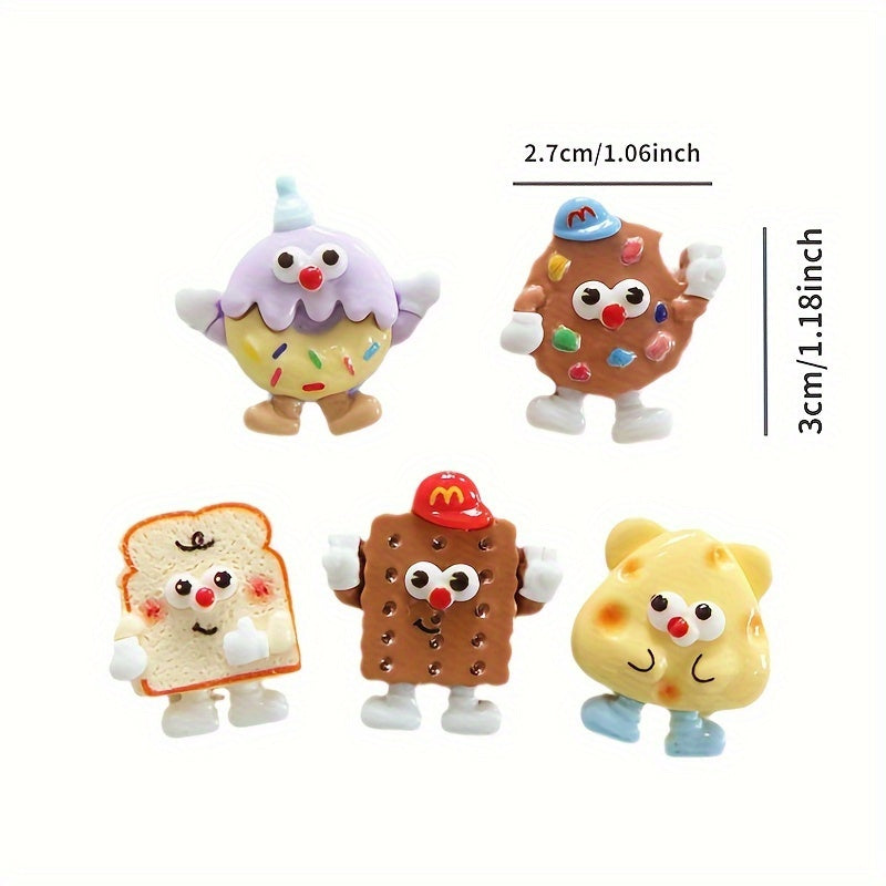 5pcs Cartoon Biscuit Fridge Magnets for Kitchen Office Whiteboards