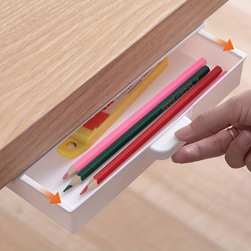 Office Desk Storage Drawer Box Non Punching Adhesive Organizer