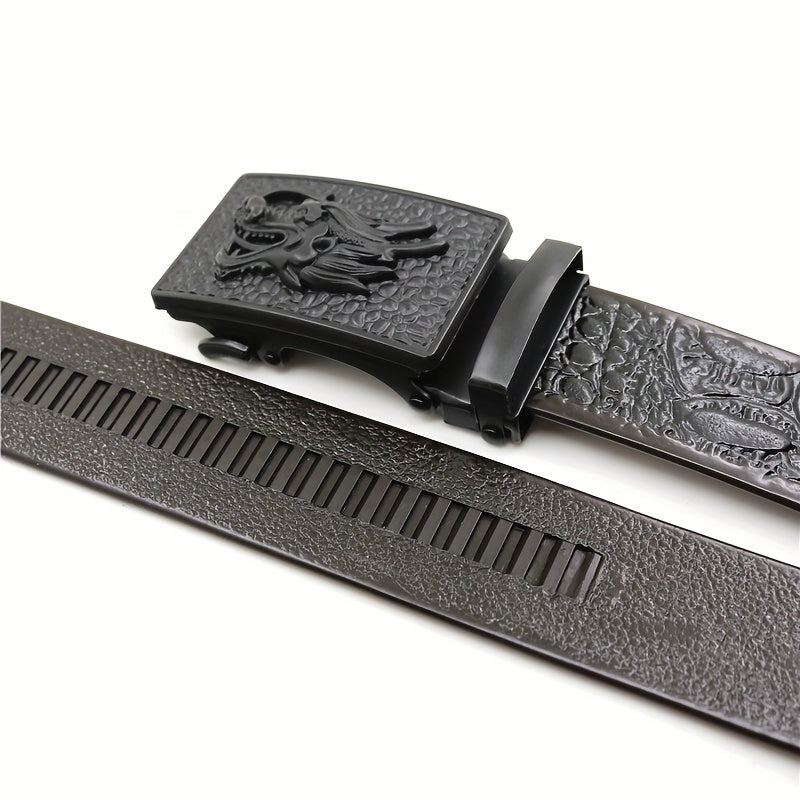 Automatic Slider Dragon Buckle Belt for Men