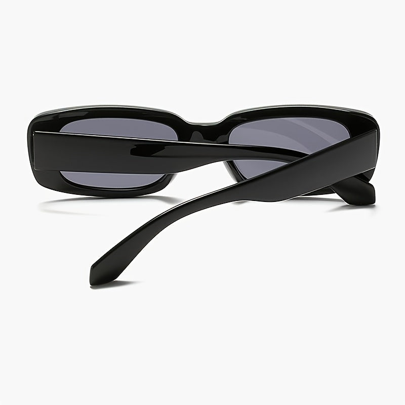 OOLVS Retro Rectangle Sunglasses Men Small Square Sun Glasses UV Protection