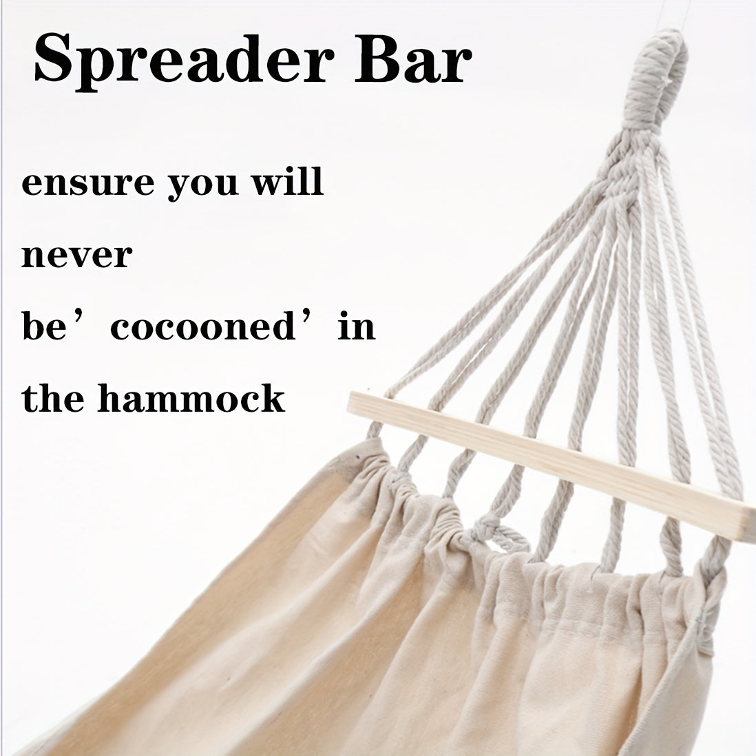 Portable Double Hammock Camping Hammock Spreader Bar Carry Bag Outdoor Indoor