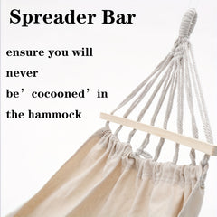 Portable Double Hammock Camping Hammock Spreader Bar Carry Bag Outdoor Indoor