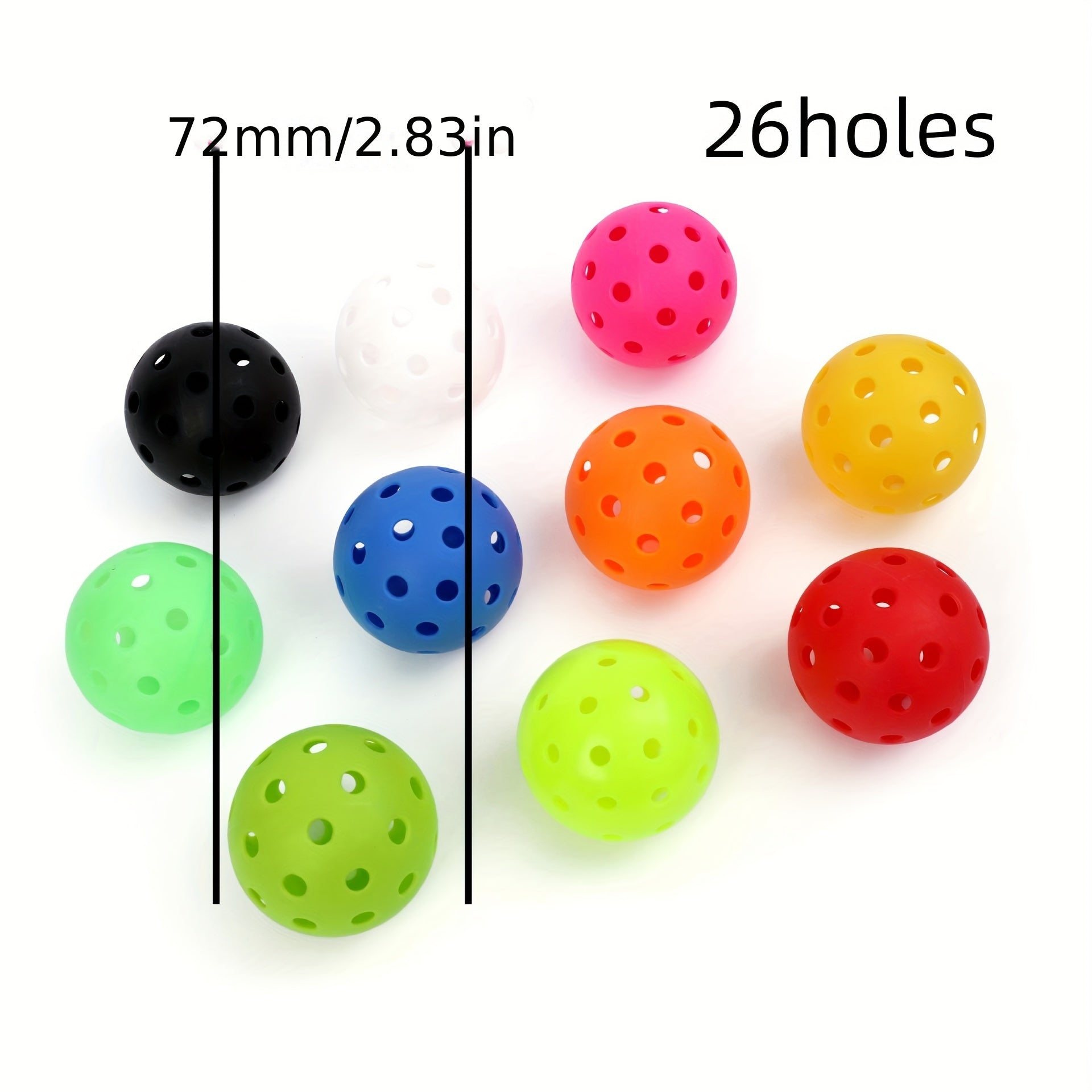 Hollow Replacement Pickleball Balls for Outdoor Play