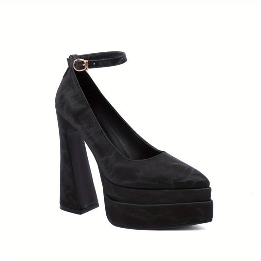 Women's Block Heel Pointed Toe Pumps