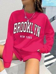 Casual Two-piece Set Long Sleeve Pullover & Shorts Outfit Women's Clothing