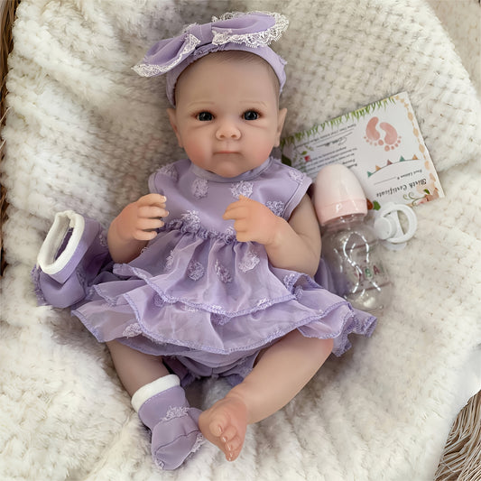 Realistic 20-Inch Vinyl Girl Reborn Doll Handcrafted Birthday Gift
