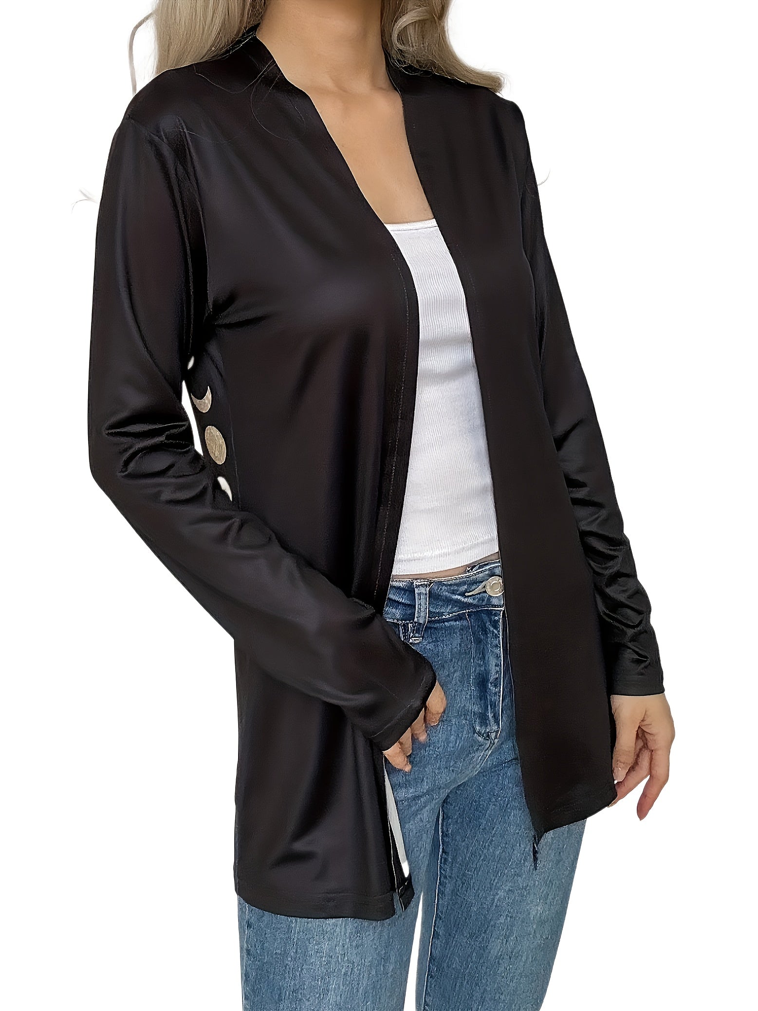  Moon & Sun Print Long Sleeve Cardigan