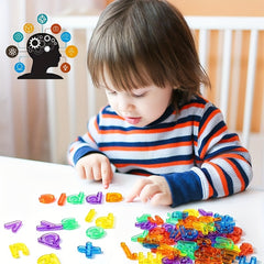 ROYLANZ 78pcs Translucent Letter Toys Educational Math Manipulatives