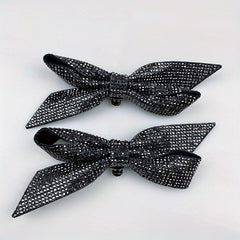 2Pcs Detachable Tie Bow Shoe Buckles for Decoration Ladies Gift