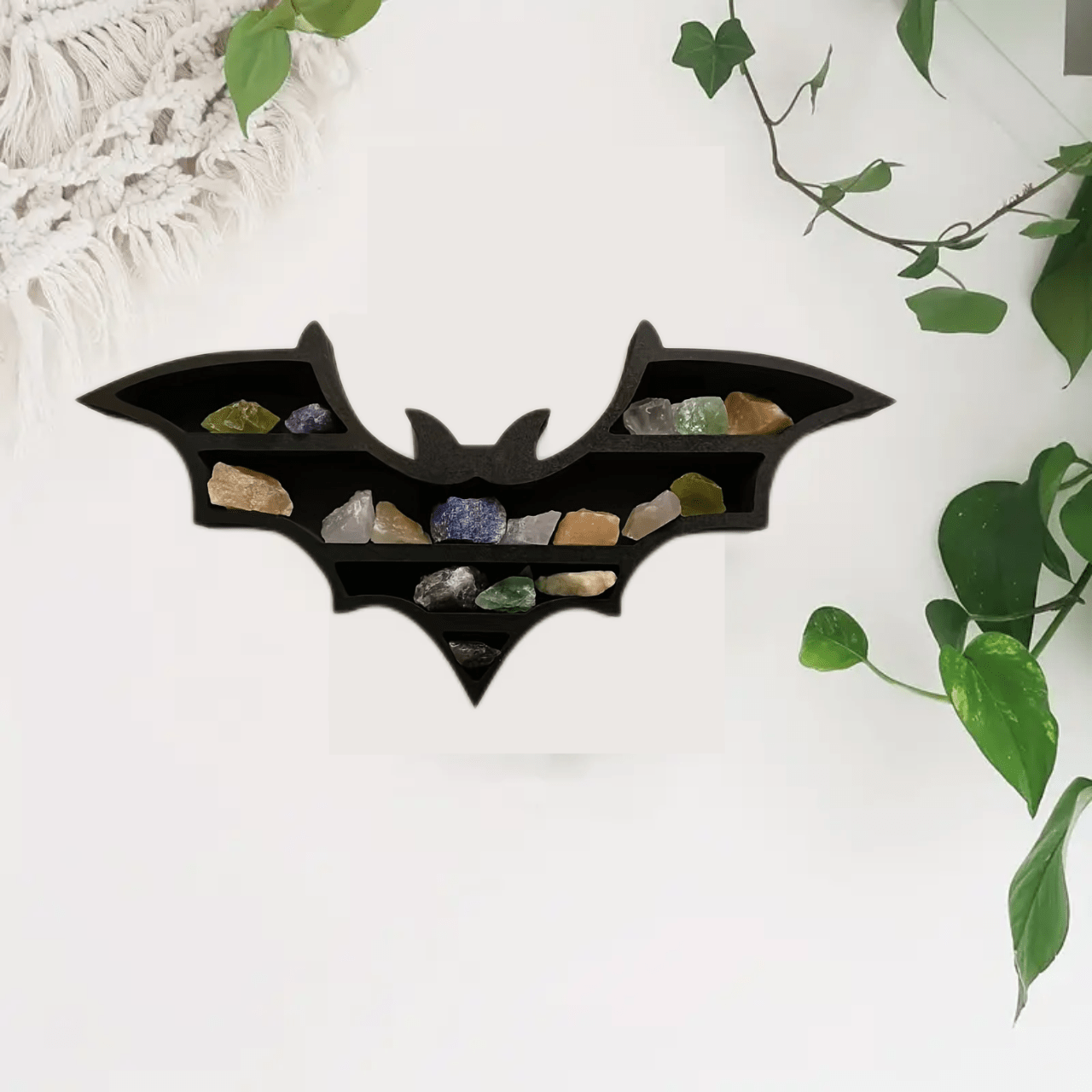 Vampire Crystal Stand Gothic Wooden Display Rack Storage Shelf