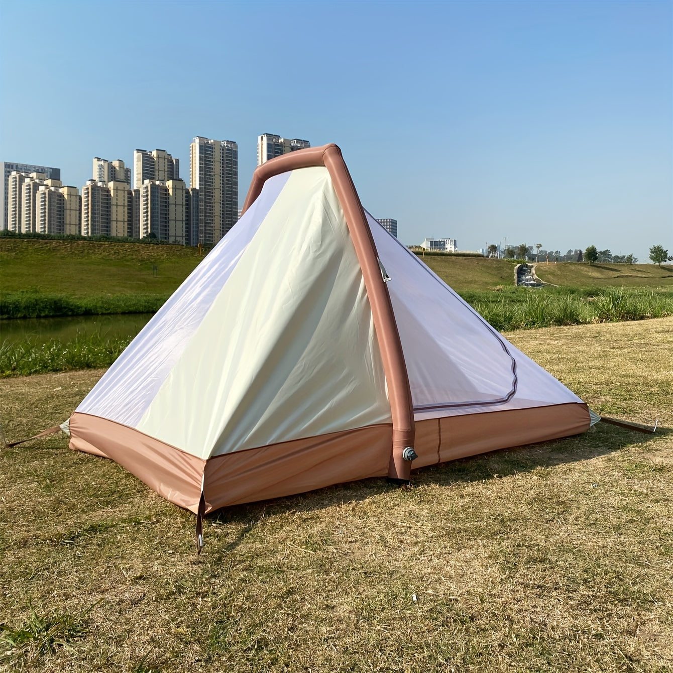 Inflatable Double Layer Tent for Camping & Travel