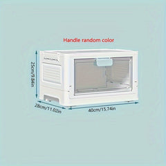 Folding Storage Box Single Double-sided Door Storage Box Transparent