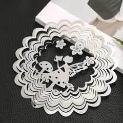 14 Wind Spinner Catcher 3D Rotating Stainless Steel Mirrored Patio Decor