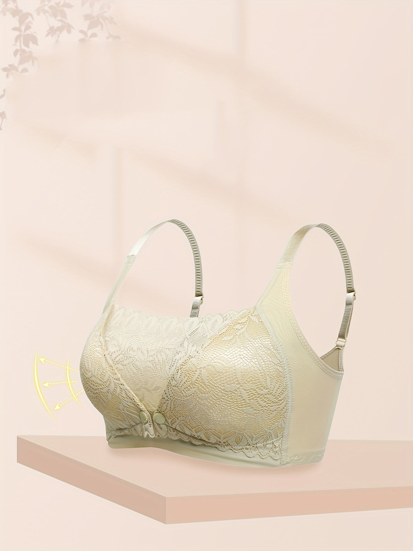 Lace Wireless Nursing Bra Push Up Comfortable Breathable Lingerie