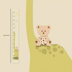 Cartoon Bear Height Measurement Stick for Kids' Room Decor